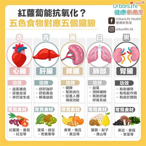 紅色食物五行|【五色食物對照表】紅色補血、黑色補腎？了解5色食。